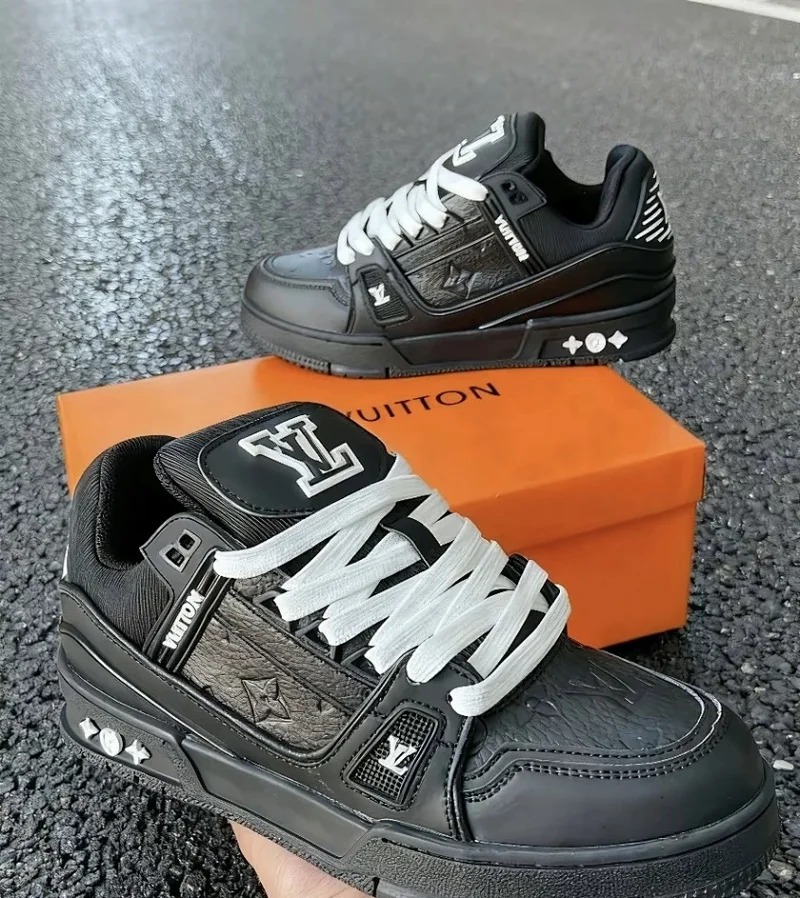 Louis Vuitton Men's Shoes, Board Shoes, Trendy Shoes, Thick Soled Shoes, Low Cut Casual Shoes for Daily Life