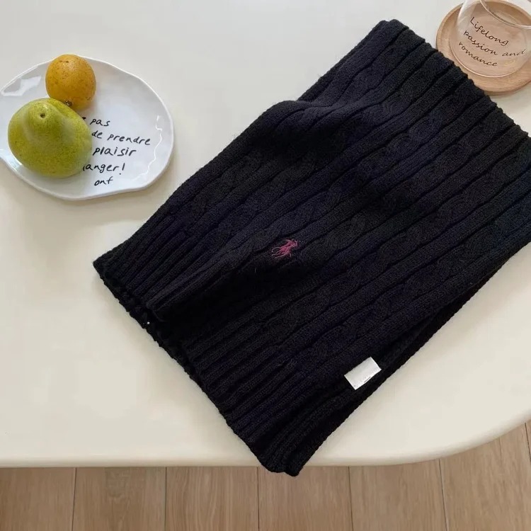 Retro British pure wool scarf embroidered