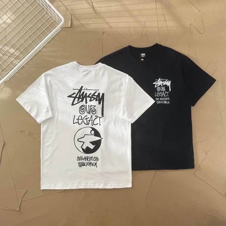 25SS Stussy X OUR LEGACY Joint Model Surfing Limited Print Short-sleeved T-shirt