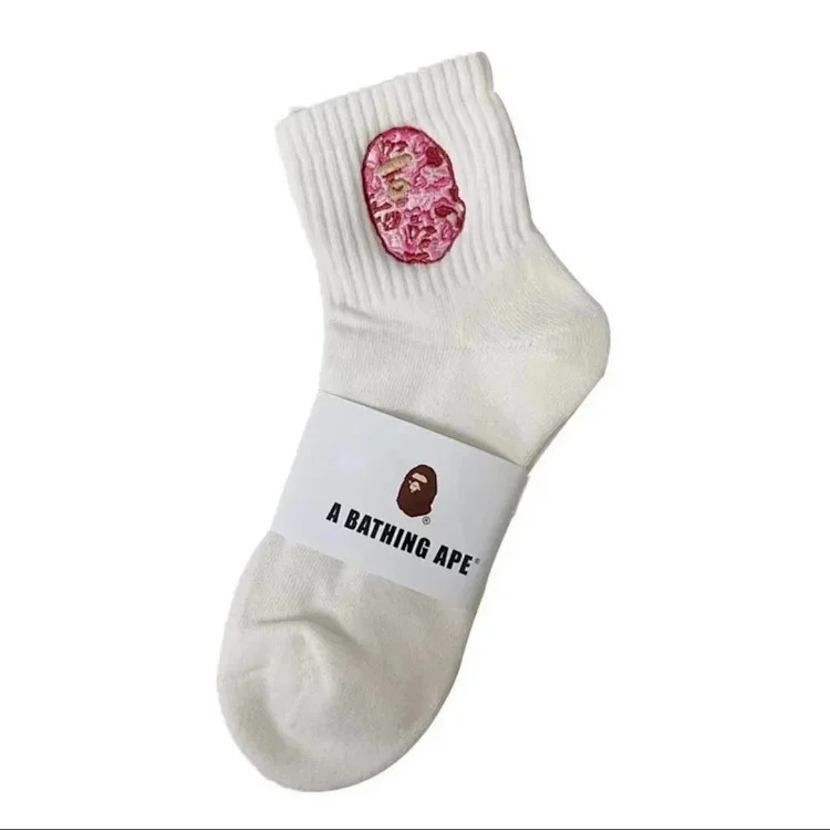 Towel Socks Japanese Trendy Socks High-tube Cotton Socks Sweat-absorbent White Socks Solid Color