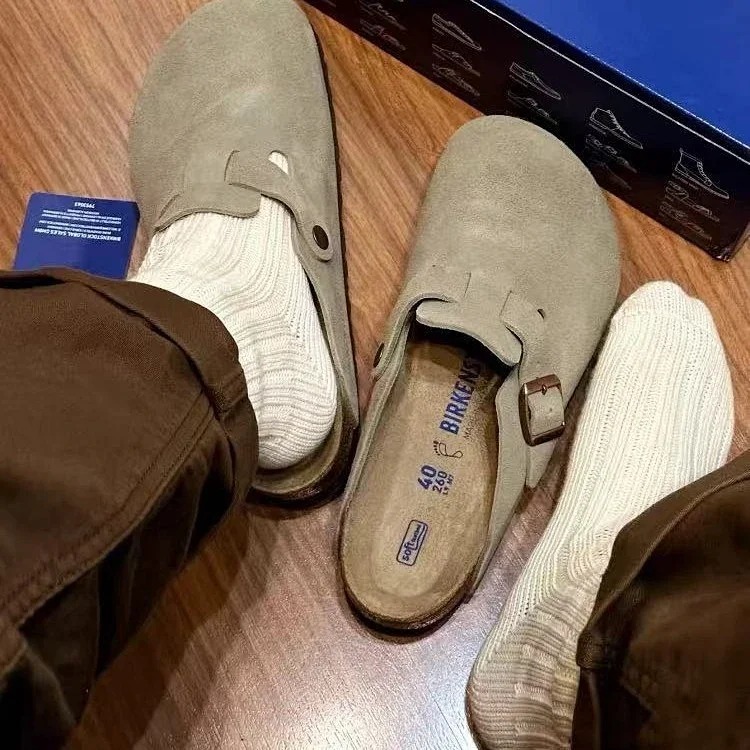 Sandals Baotou Fishing Slippers Cork Shoes Outerwear Half Shoes Cowhide Summer Thick Sole Sneakers