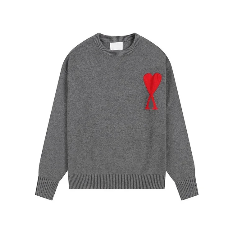 Love sweater for men and women striped youth heart casual pullover sweater