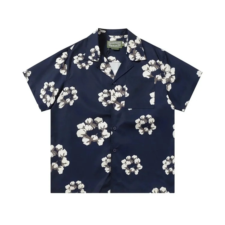 D.T kapok all-over printed short-sleeved loose T-shirt men's and women's shorts suit