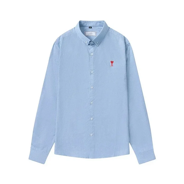 Love embroidered cotton shirt for men and women