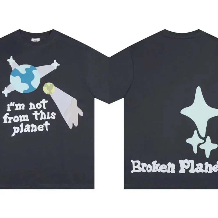 BROKEN PLANET Broken Planet American Foam Short-sleeved Loose Versatile T-shirt