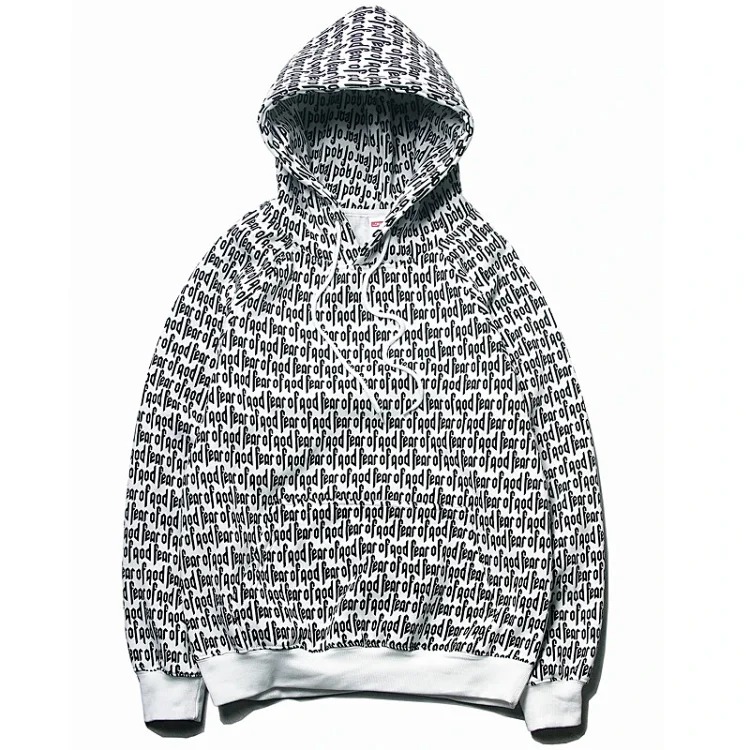 Men's lettered hooded sweatshirt jacket