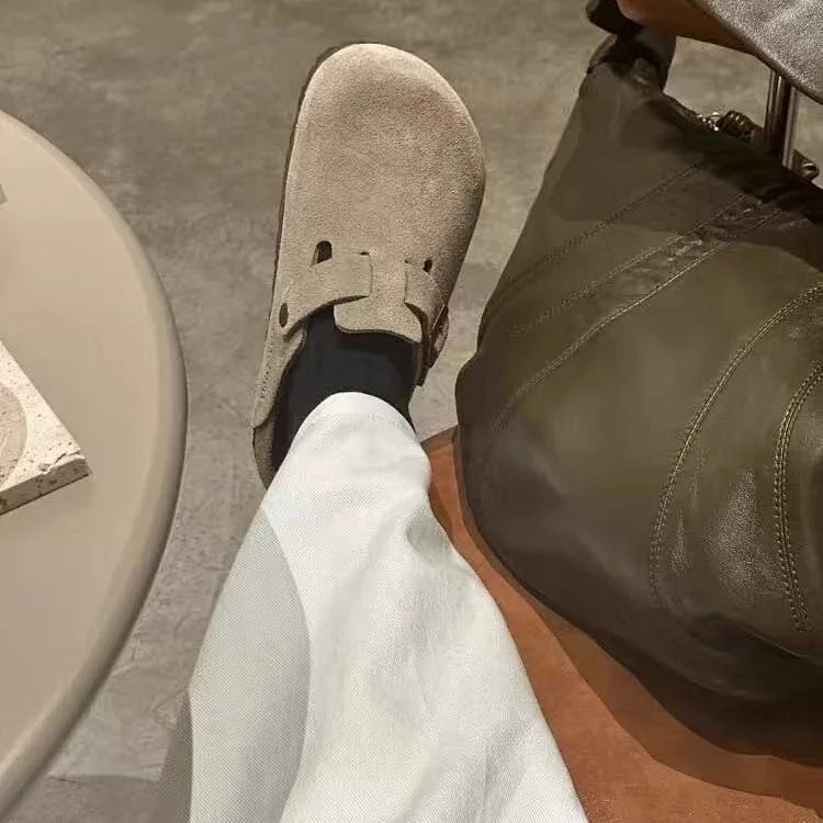 Sandals Baotou Fishing Slippers Cork Shoes Outerwear Half Shoes Cowhide Summer Thick Sole Sneakers