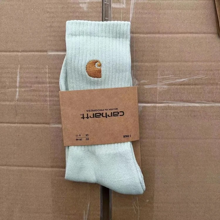 Carhartt Towel Bottom Gold Label Embroidery Simple Workwear Style Skateboard Sports Socks