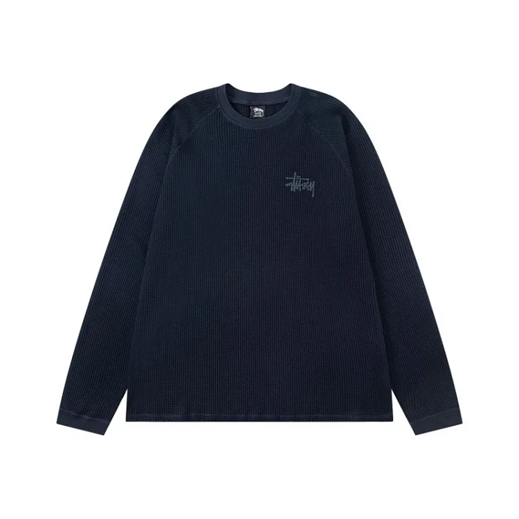 Logo design washed raglan sleeves waffle long T