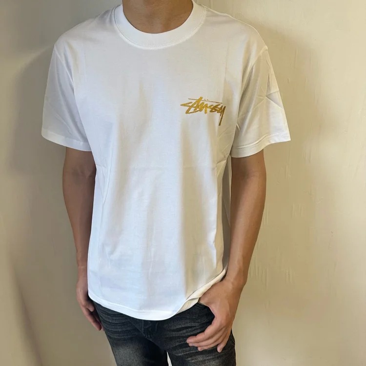 Qiwujia Stussy Crow Is Coming Luminous Fluorescent Short-sleeved Cleanfit Popular 260g Heavy T-Shirt