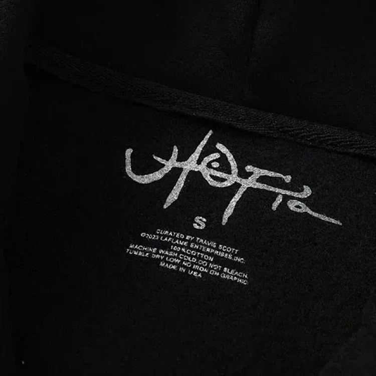 American Niche Brand Travis Scott SS23 UTOPIA Limited Series Reverse Letter Printed Pocket Hoodie