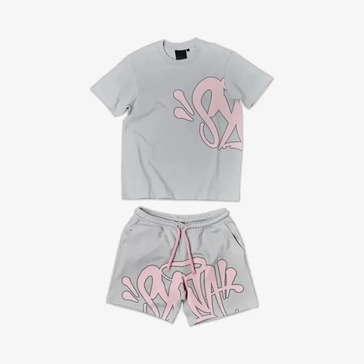 Loose Casual Printed Hip-hop Letter Short-sleeved Tops Street Men's Summer -style Sports Suits T-Shirt