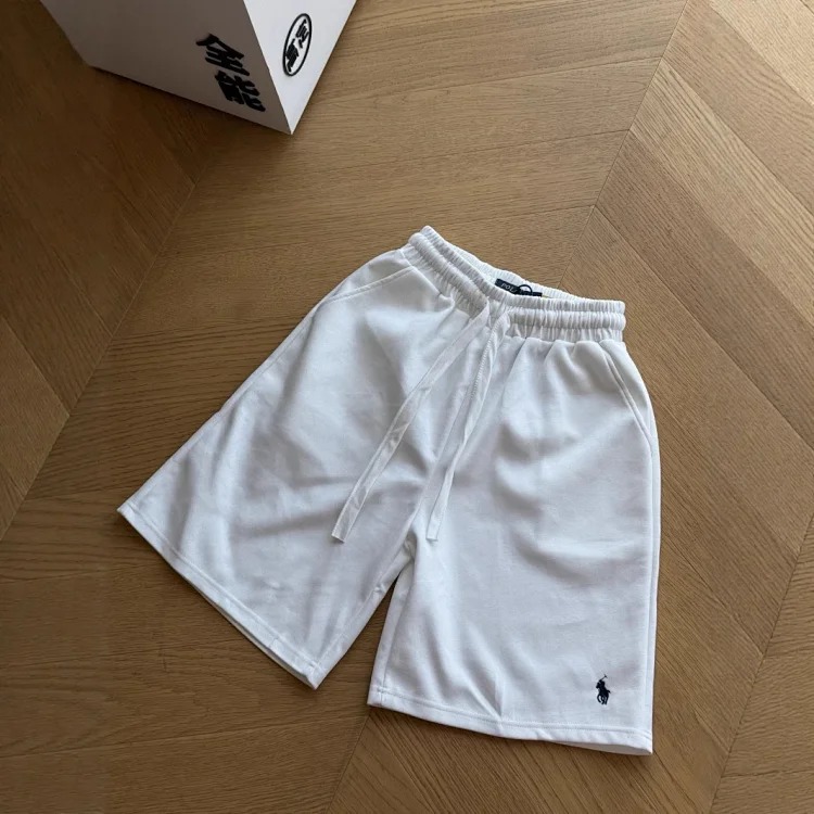 Cotton shorts, casual 50-point beach pants, casual retro pony embroidery
