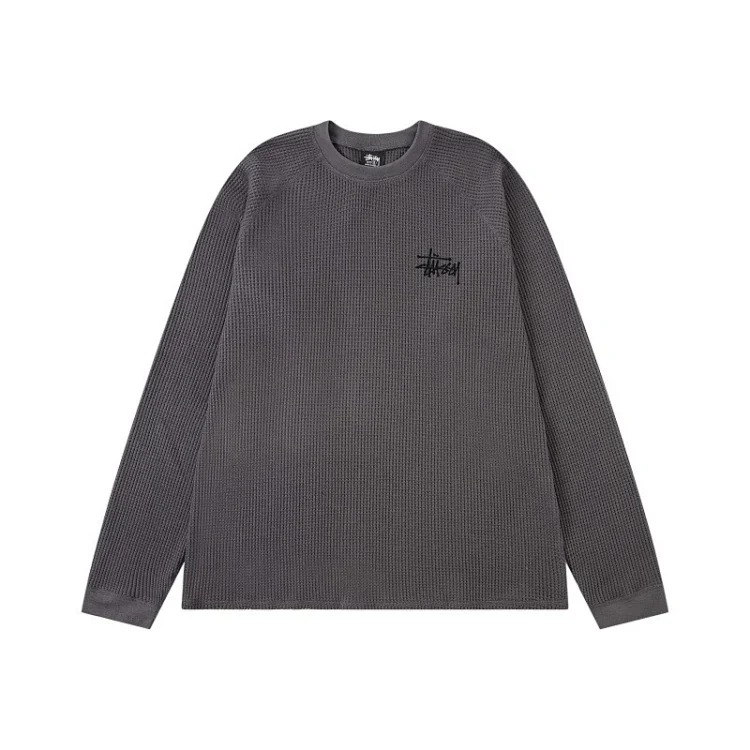 Logo design washed raglan sleeves waffle long T