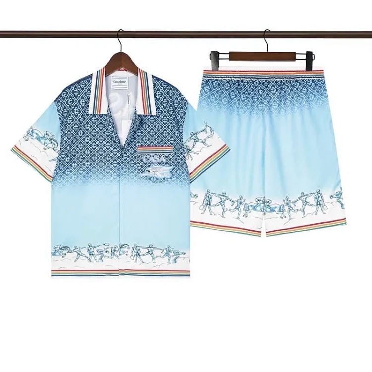 Beach flower shirt loose short sleeve shorts suit