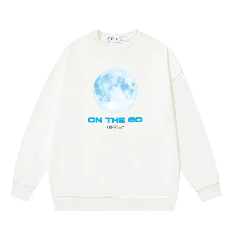 OW arrow oil painting simple printed pullover terry style