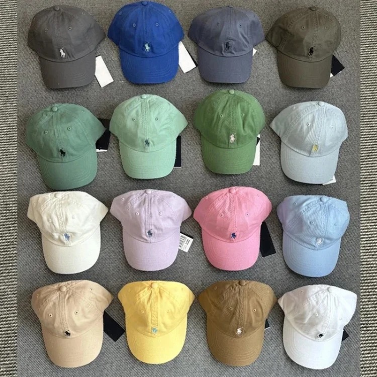 Foreign trade Ralph Lauren raff hat baseball cap men and women peaked cap polo sports pony logo embroidery couple baseball cap