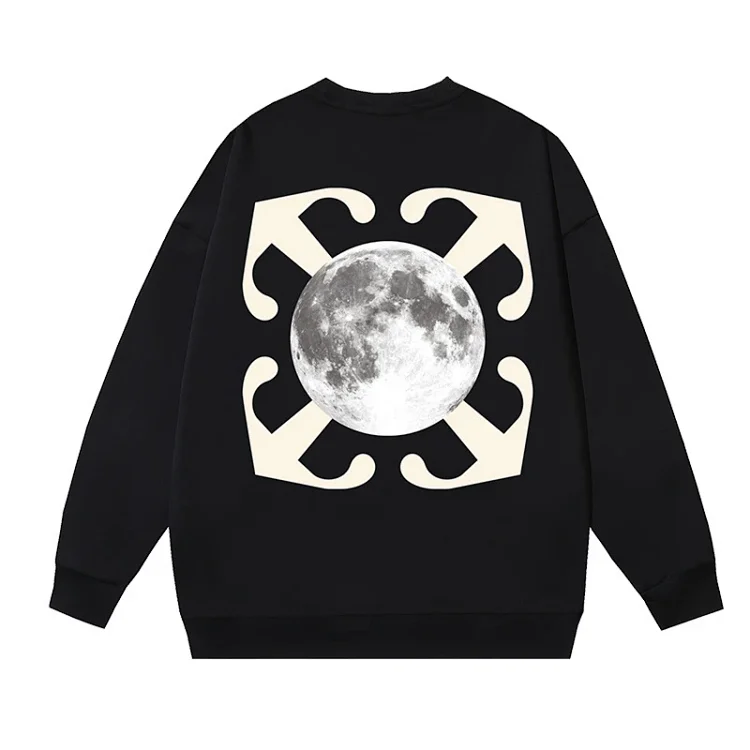 OW arrow oil painting simple printed pullover terry style