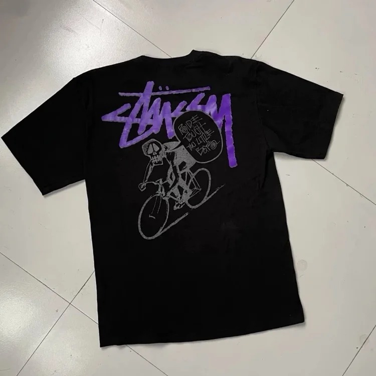 Stussy's new bicycle high-quality T-shirt short sleeves