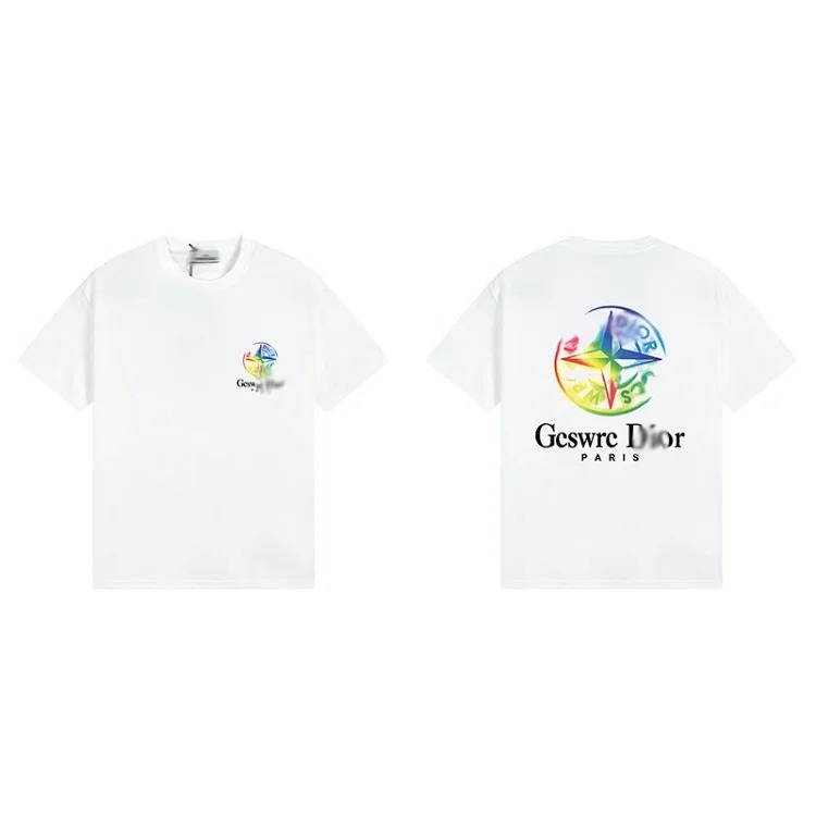 Shitongdao casual short-sleeved T-shirt printed loose round neck same style for men and women