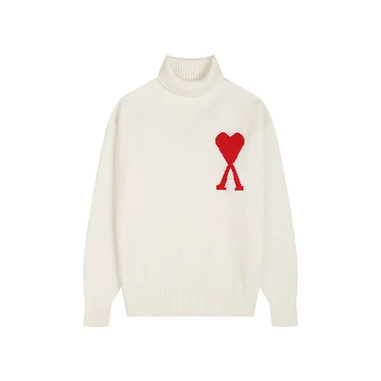 Love sweater for men and women striped youth heart casual pullover sweater