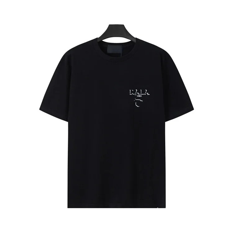 Metal triangle logo series style P short-sleeved T-shirts for men and women
