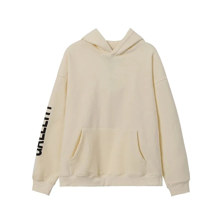 Distressed brain print casual loose hooded sweatshirt for men and women