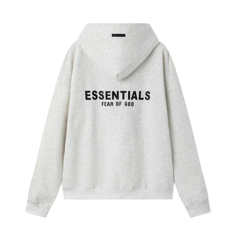 New FEAR OF GOD ESSENTIALS flocked letter men and women casual loose plus velvet hooded sweatshirt trendy