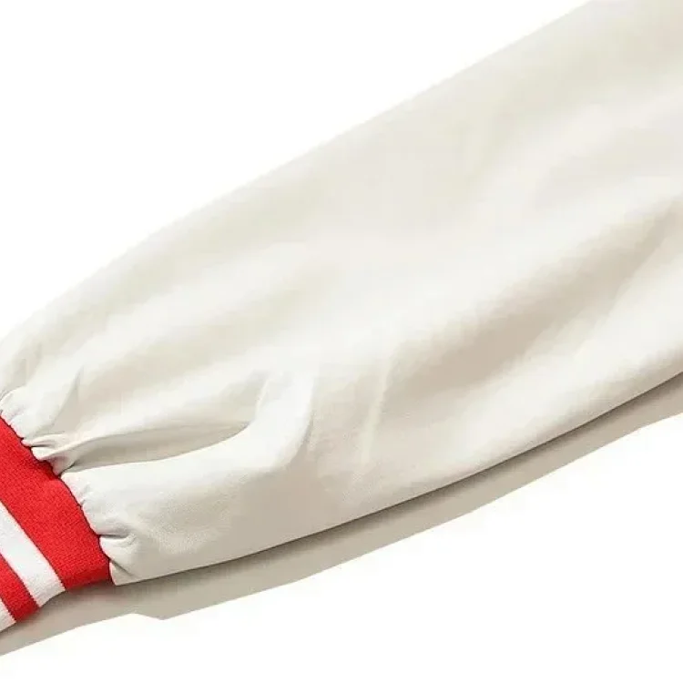 Longfengni Lined Fabric Autumn American Travis Scott Casual Towel Embroidery Baseball Jacket