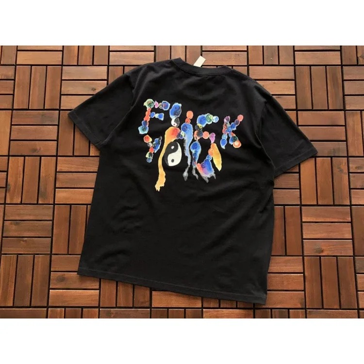 SUP letter print BOX high version short-sleeved T-shirt for men and women