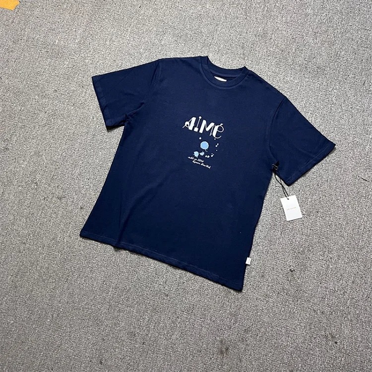Abstract color block print summer loose casual short-sleeved T-shirt for men and women
