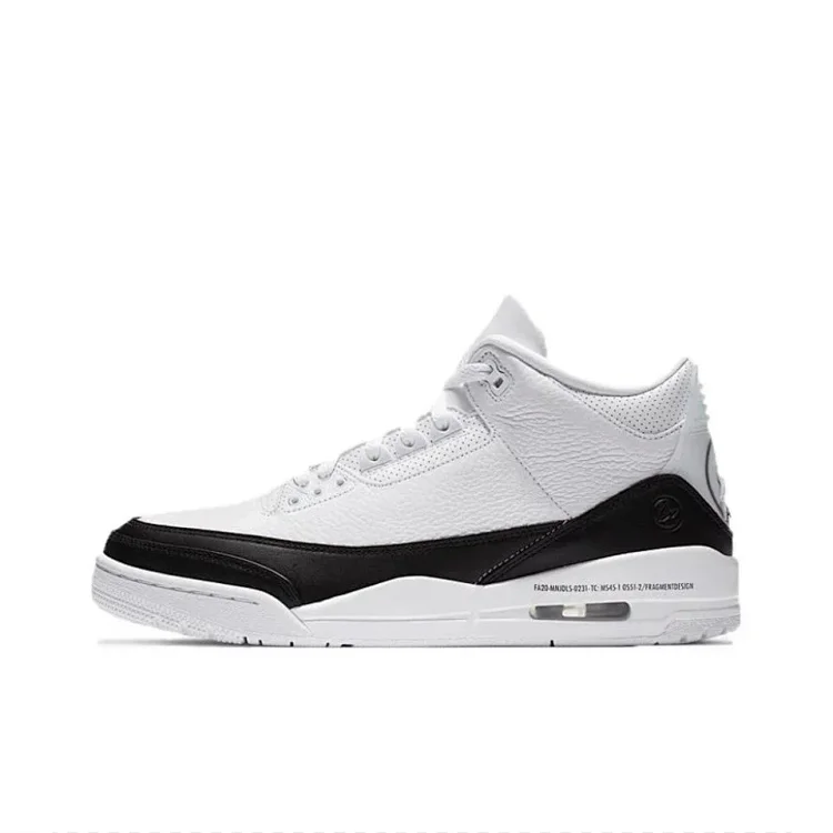 Jordan AJ3 Mid-range Hiroshi Fujiwara Black and White Cardinal White Wine Red White Cement