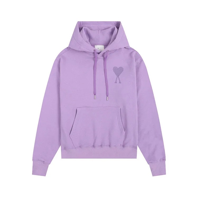Sweatshirt autumn and winter new long-sleeved hooded unisex small love flat embroidered hoodie