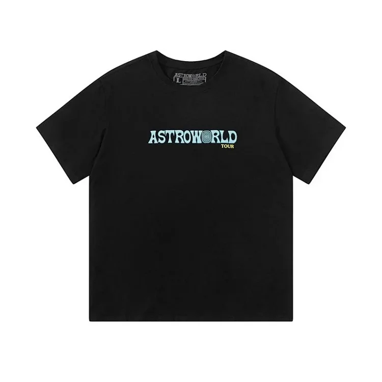 New heavyweight Travis Scott Cactus Jack portrait printed short-sleeved T-shirt tee for men and women