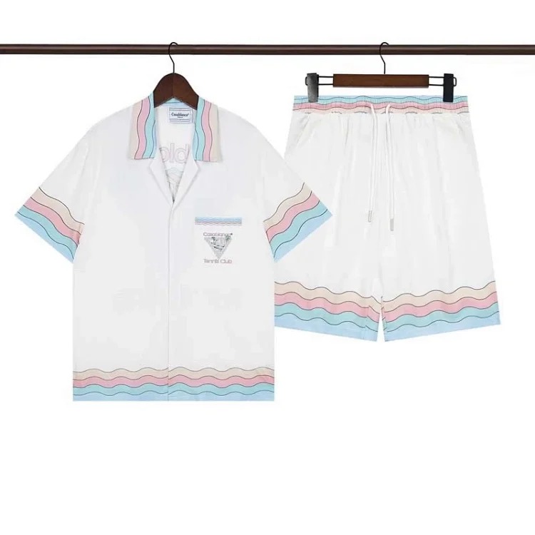 Beach flower shirt loose short sleeve shorts suit