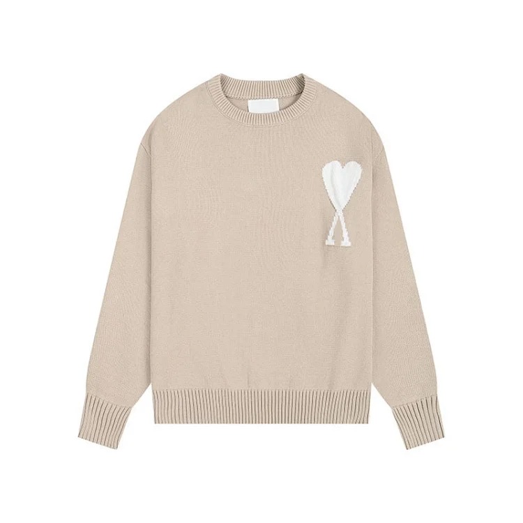 Love sweater for men and women striped youth heart casual pullover sweater