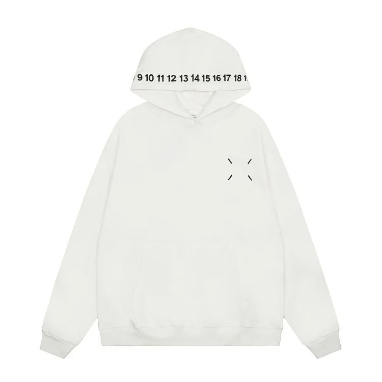 MM6 Autumn and Winter Loose Jacket Casual Hooded Sweatshirt Trendy Print