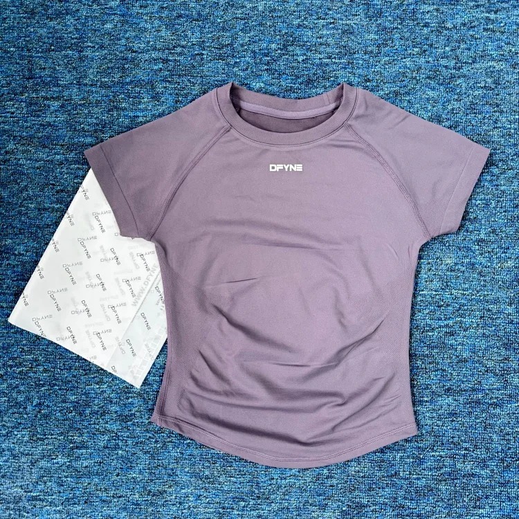 DFYNE Quick-drying Breathable Sports T-shirt Pilates Training Sports Yoga Fitness Short-sleeved Top