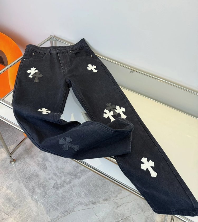 Chrome Hearts High Street American Limited Loose Trendy Brand Washed Pants