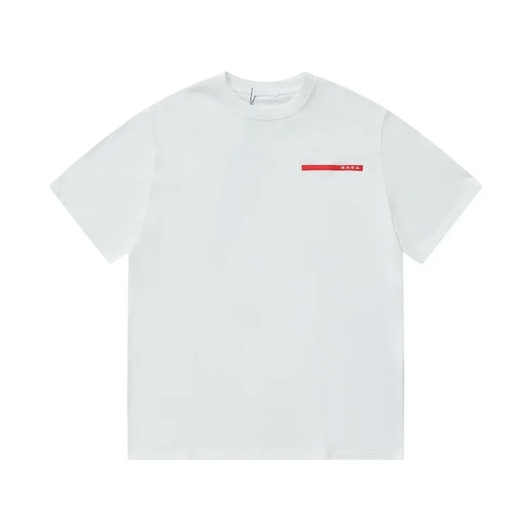 Metal triangle logo series style P short-sleeved T-shirts for men and women