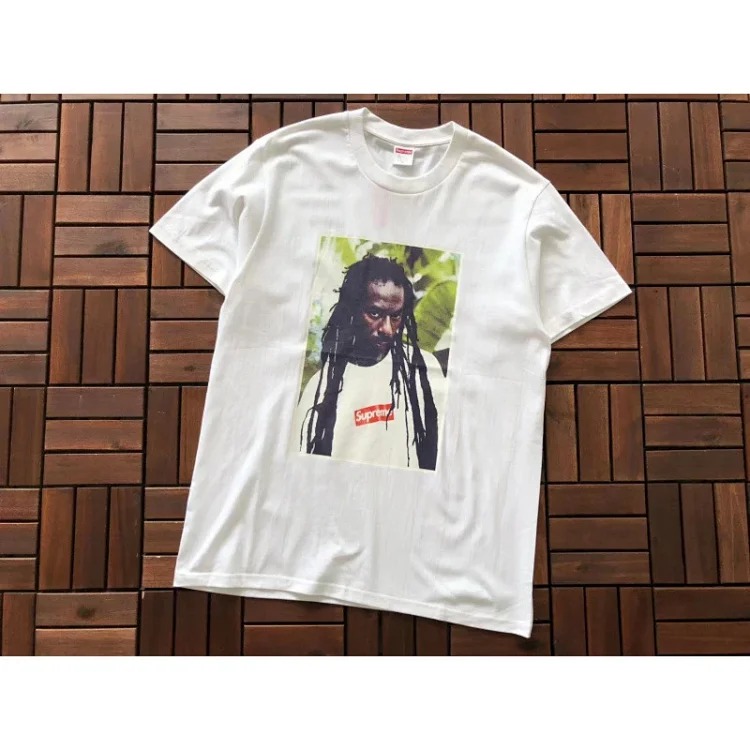 SUP letter print BOX high version short-sleeved T-shirt for men and women