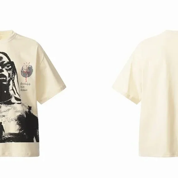 Travis Scott ts Cactus Jack shirt Fujiwara Hiroshi lightning joint TS men's and women's short-sleeved T-shirt