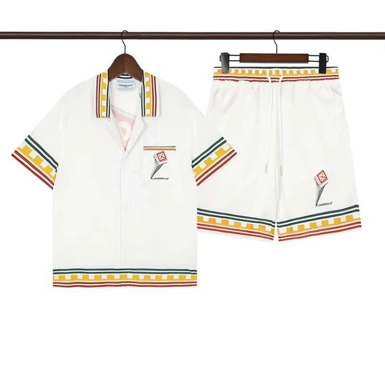 Beach flower shirt loose short sleeve shorts suit