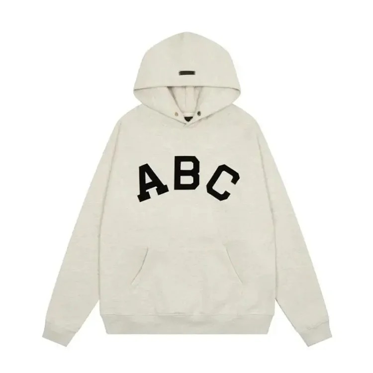 Trendy brand hooded sweatshirt plus velvet spring and autumn couple's coat