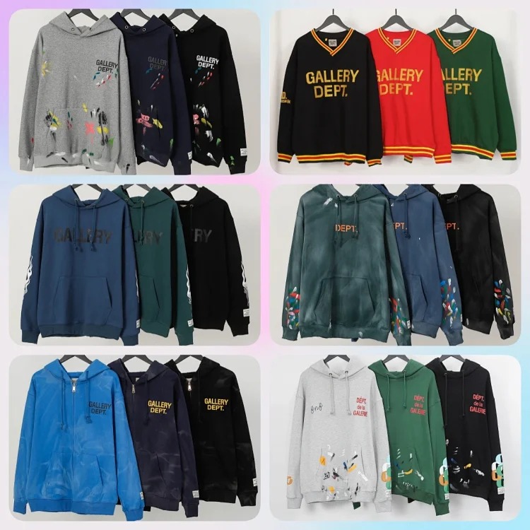 Retro distressed GD brain casual loose hooded sweatshirt for men and women with the same style hoodie