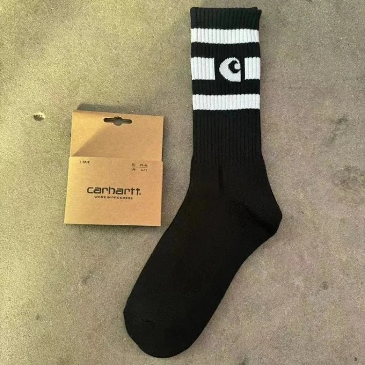 Carhartt Towel Bottom Gold Label Embroidery Simple Workwear Style Skateboard Sports Socks