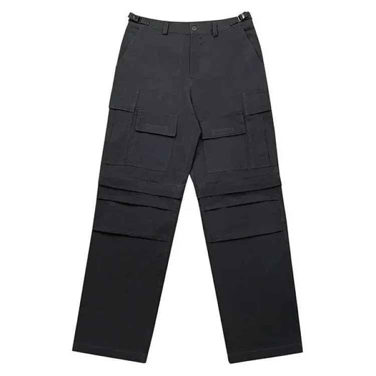 Paris style Travis Scott music festival style cotton multi-pocket overalls