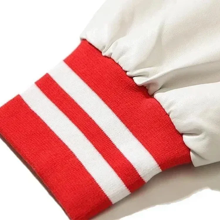 Longfengni Lined Fabric Autumn American Travis Scott Casual Towel Embroidery Baseball Jacket