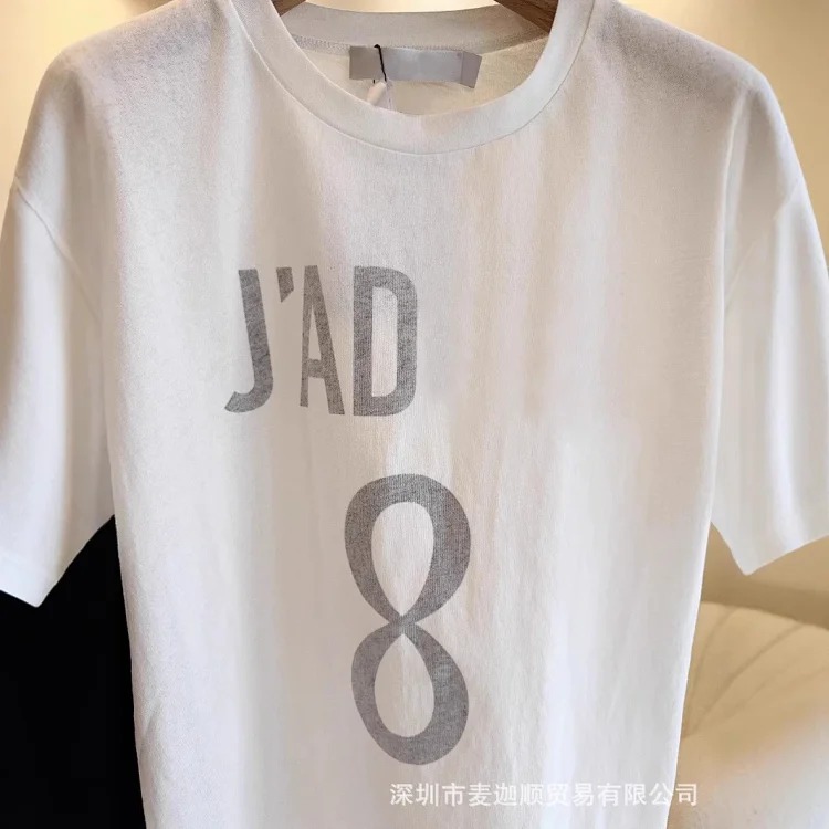 D Home T-shirt Printed Summer Loose Women's Trendy Letter Tops Women's Tops Short-sleeved