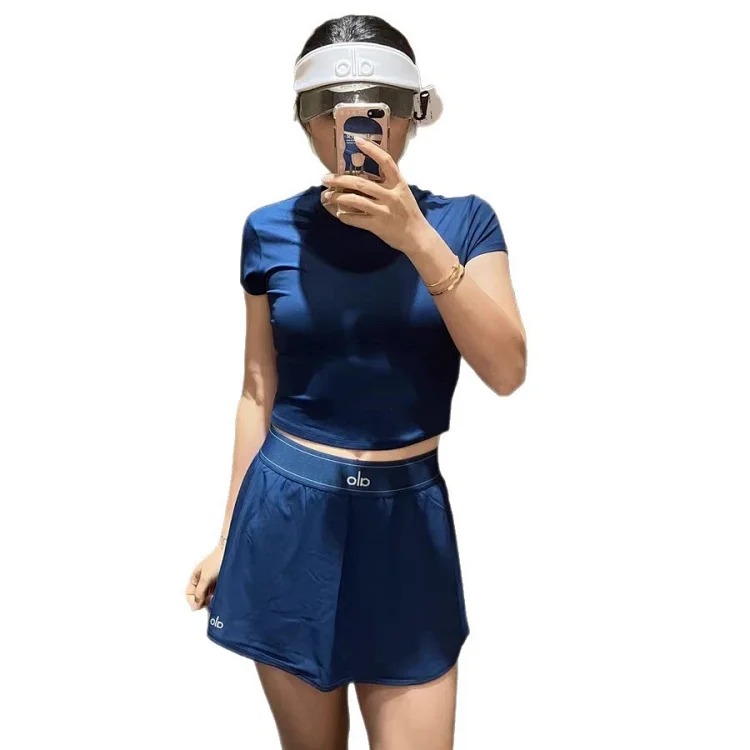 Yoga Sports Quick-drying Tennis Skirt High-waisted Anti-exposure Breathable Outdoor Running Short Skirt